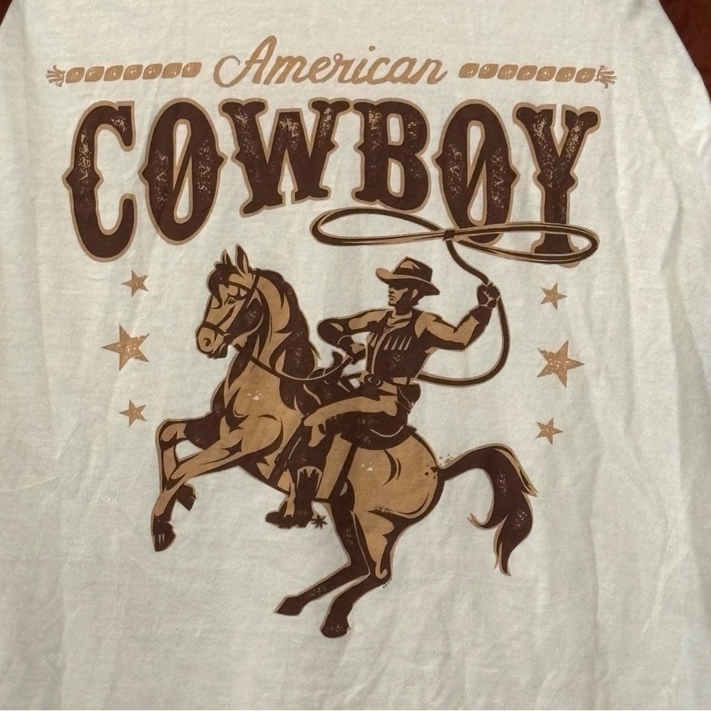 ASOS American Cowboy Tshirt Size Large 42 in chest 24 in length sleeves 30 in